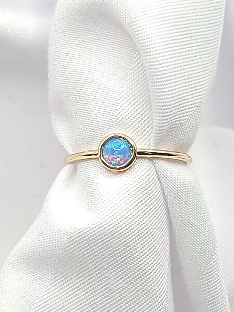 Round Opal Ring