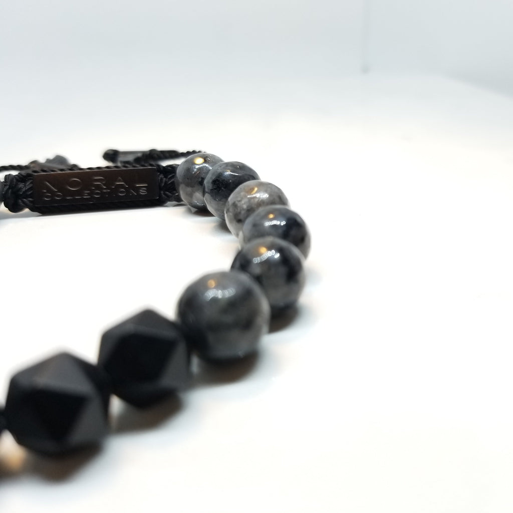 Labradorite and Black Onyx Bracelet